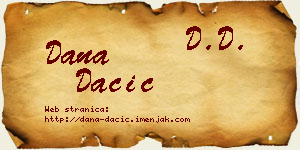 Dana Dačić vizit kartica